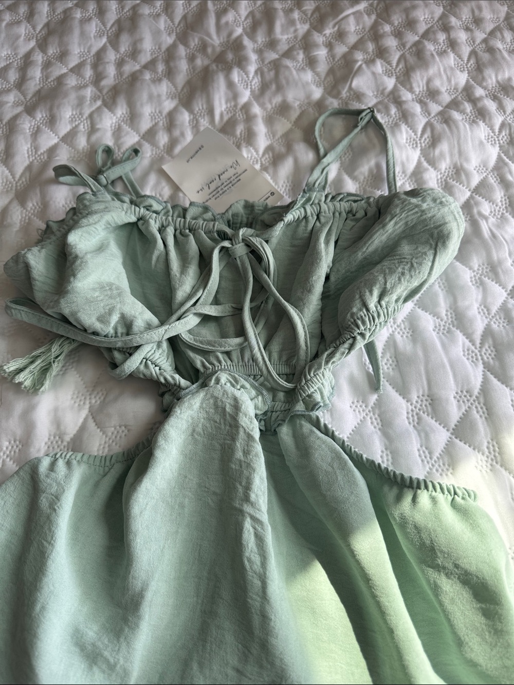 Jenny Yoo Mint Green Tiered Sundress - Picture 2 of 5